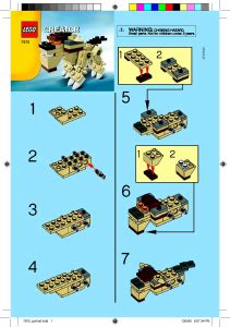 Manual de uso Lego set 7872 Creator León