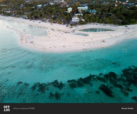 Aerial View Of Santa Fe Beach Bantayan Island Cebu Philippines Stock