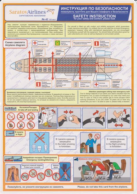 Safety Card Saravia Yakovlev Yak 42 In 2022 Safety Cards Air France