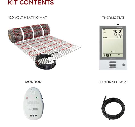 Buy LuxHeat 20 Sqft Mat Kit 120v Electric Radiant Floor Heating System