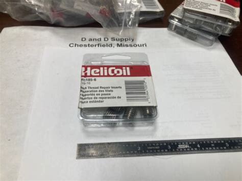 Pack Of 12 Helicoil R1185 6 38 16 Thread Repair Inserts Tanged Ss Usa Ebay