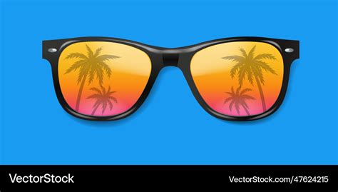 Bright sunglasses with blue background Royalty Free Vector