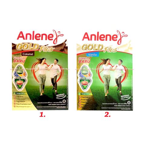 Jual Anlene Gold Plus 250gr Coklat Vanila Susu Anline Susu Tinggi