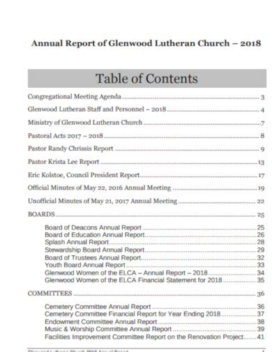 Church Annual Report 16 Examples Format Pdf