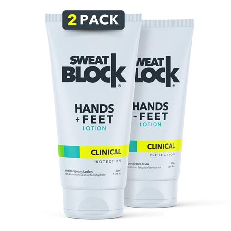 SweatBlock Antiperspirant Lotion for Sweaty Hands & Feet, Anti Sweat L