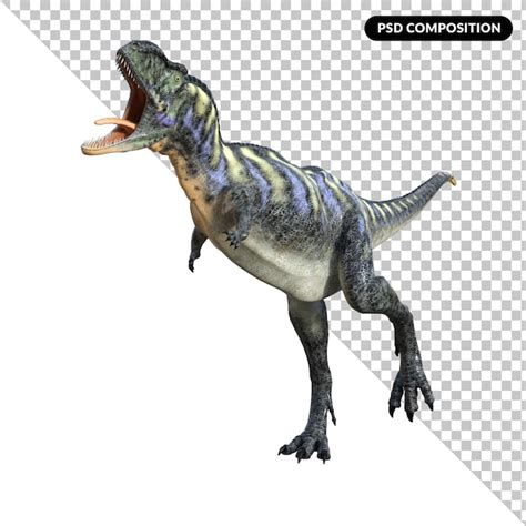 Premium PSD Aucasaurus Dinosaur Isolated 3d Render