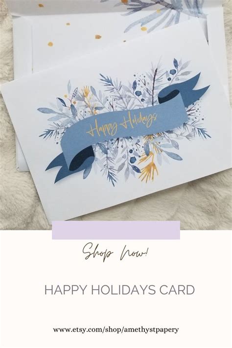 Happy Holidays Card for Family and Friends. Printable - Etsy in 2022 | Printable holiday card ...