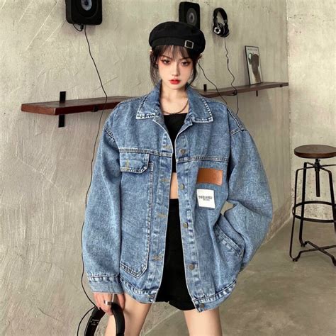 2021 Spring Autumn New Korean Style Loose Leisure Women Denim Jacket