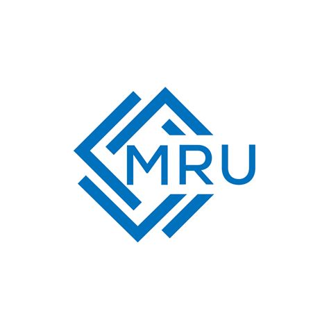 Mru Letter Logo Design On White Background Mru Creative Circle Letter