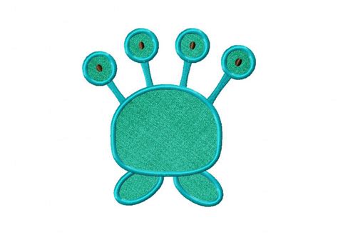 Multi Eyed Alien Includes Both Applique And Stitched Blasto Stitch