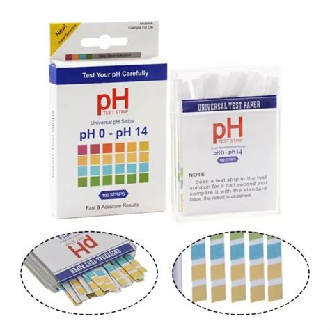 100 PZ STRISCE Reattive PH Laboratorio Test A Terra PH Strisce Reattive