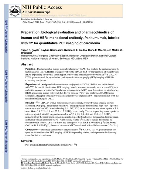 (PDF) Preparation, Biological Evaluation, and Pharmacokinetics of the ...