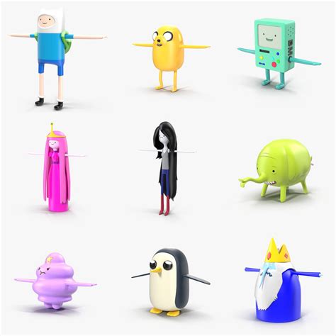 Adventure Time Characters Pack 3d Model Turbosquid 1404153