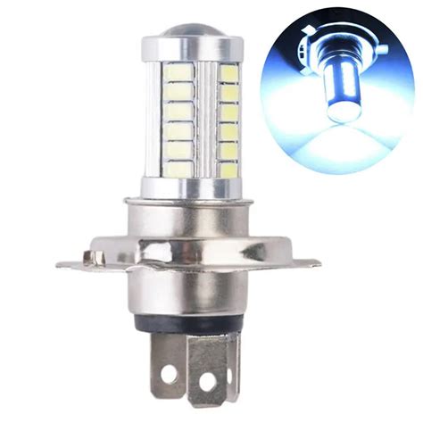 1 sztuk H4 33SMD LED żarówki do reflektorów motocyklowych 800lm 6500K