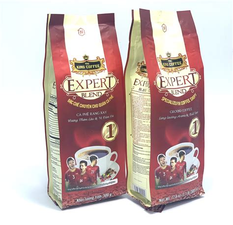 Cà Phê Rang Xay Expert Blend 1 King Coffee Bịch 500gam