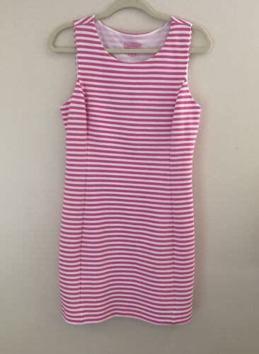 Lilly Pulitzer Whiting Hotty Pink Ottoman Stripe Cut Out Jersey Shift