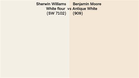 Sherwin Williams White Flour SW 7102 Vs Benjamin Moore Antique White