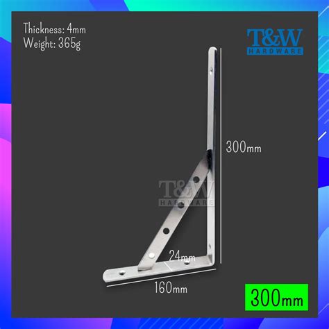 Heavy Duty Stainless Steel L Shaped Wall Shelf Support Bracket [tandw