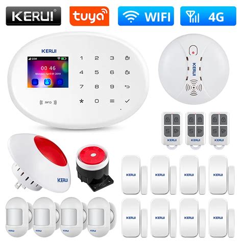 Kerui W Tuya Smart Alarm System Kit Wifi Gsm G Home Security App