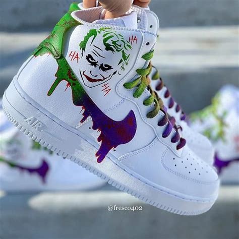 Custom Joker Nike Air Force 1s Nike Shoes Air Force Sneakers Fashion