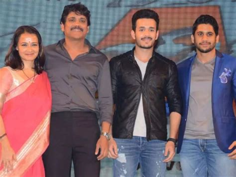 Akkineni Akhil With Nagarjuna