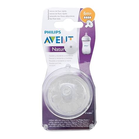 Tetinas Naural de Flujo Rápido 2 0 Philips Avent SCF044 27 2 Piezas