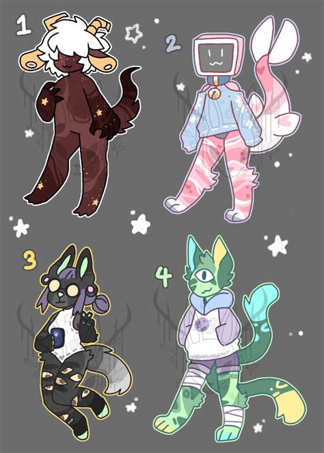 Mixed Anthro Adopt Batch 3 [closed] By Crumpitcroc On Deviantart