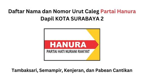 Pileg 2024 Daftar 7 Caleg Partai Hanura Untuk Dprd Yang Siap Bersaing