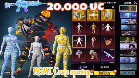 Bgmi All New Mummy Set Crate Opening L Lava Inferno Mummy Set L Shadow