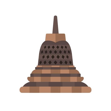 Premium Vector Borobudur Temple Stupa Indonesian Landmark Buddhist