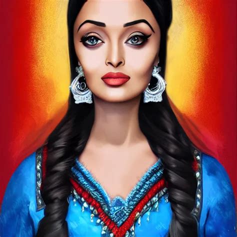 Moirane Damodred As Aishwarya Rai Digital Painting Stable Diffusion