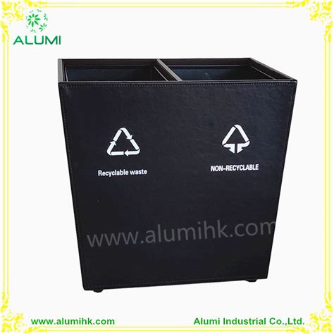 Hotel Trash Can Dustbin Leather Recycle Waste Bin Hotel Room Waste