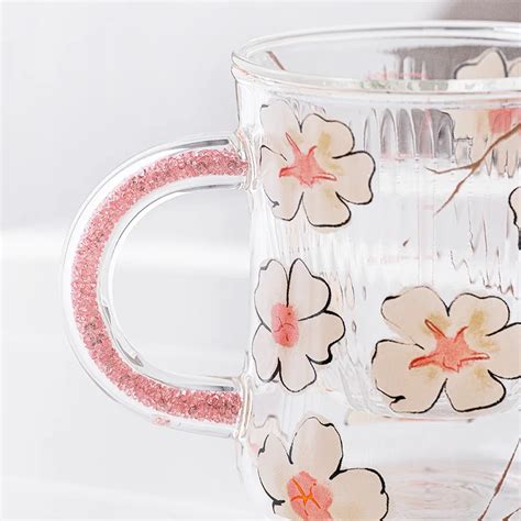 Jinyoujia Tasse Th En Verre Fleur De Prunier Infuseur Avec Tasse