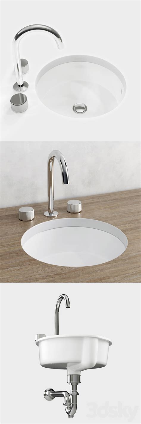 Kohler Verticyl Round Under Mount Bathroom Sink Wash Basin 3d