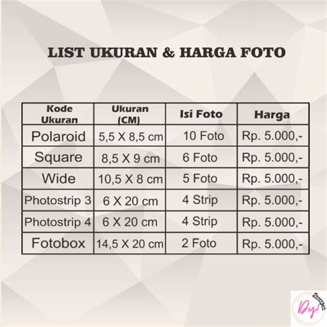 Jual PAKET Cetak Foto Polaroid Square Wide Fotobox Photo Strip Foto