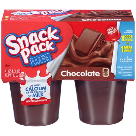 Snack Pack Pudding Chocolate 4 3 25 Oz Cups [13 Oz 368 G ] Shop Your Way Online Shopping