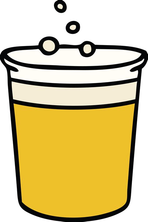 Hand gezeichnet schrullig Karikatur Glas von Bier 39924800 PNG