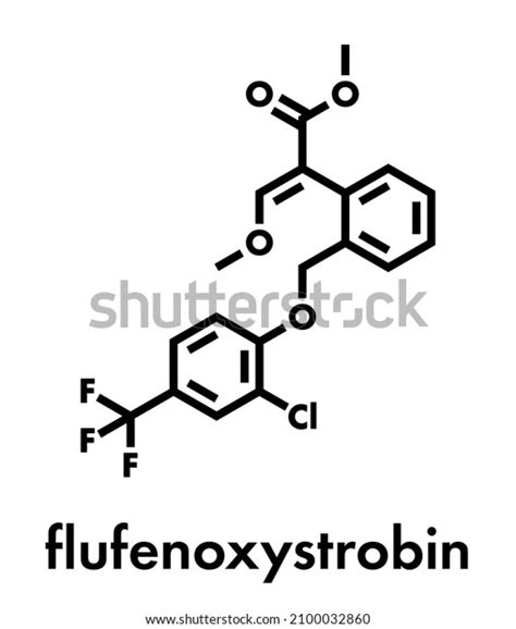 Flufenoxystrobin Fungicide Molecule Skeletal Formula Stock Vector