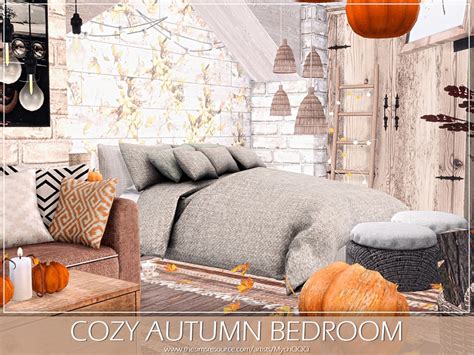 The Sims Resource Cozy Autumn Bedroom Sims House Sims 4 Beds Sims New