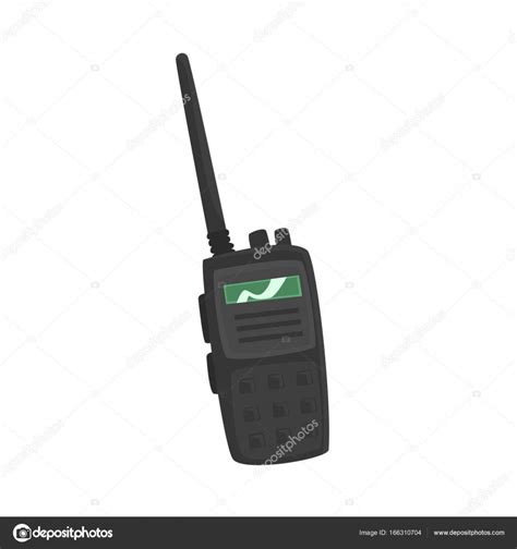 Portable Handheld Radio Cartoon Vector Illustration Stock Vector Image