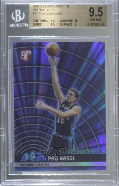 2001 02 Topps Pristine Refractor 77 Pau Gasol 250 RC For Sale