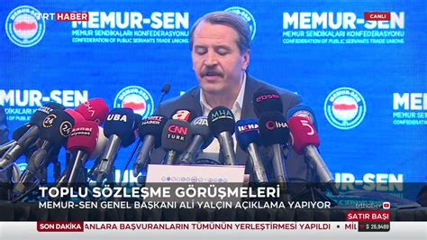 TRT Haber Canlı on Twitter Memur Sen Genel Başkanı Ali Yalçın toplu