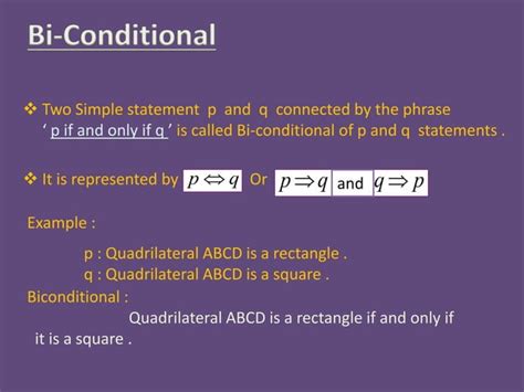 Implication And Biconditional Ppt