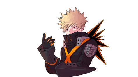 Katsuki Bakugou In White Background HD My Hero Academia Wallpapers | HD ...