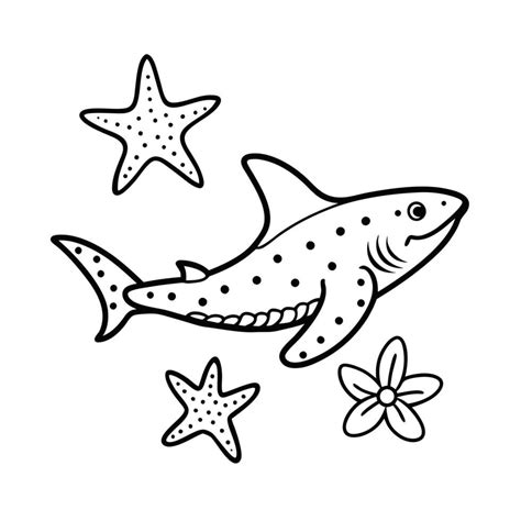 Leopard Shark Animal Coloring Page for Kids 47849276 Vector Art at Vecteezy