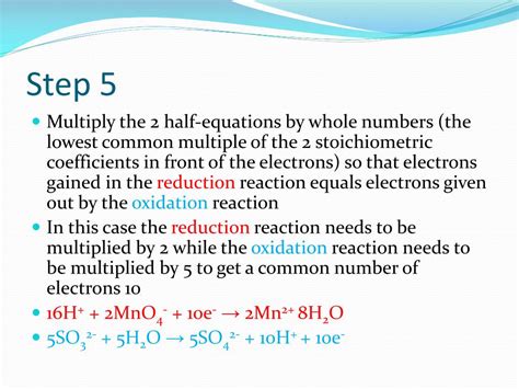 Ppt Balancing Redox Equations In Acidic Conditions Powerpoint