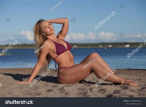 Beautiful Woman Sexy Bikini On Beach Stock Photo 2098356196 Shutterstock