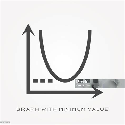 Silhouette Icon Graph With Minimum Value Stock Illustration - Download ...