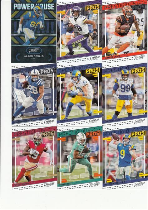 Panini Prestige Football Inserts Complete Your Set Pick A Card