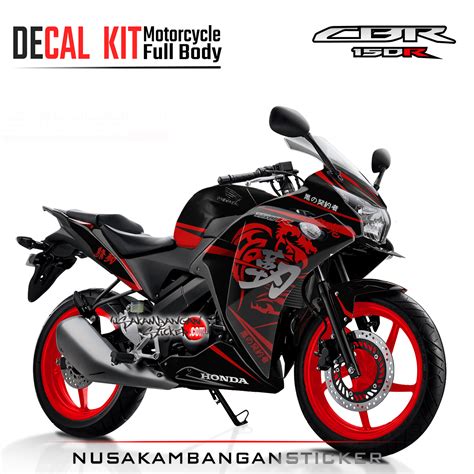 Decal Sticker Honda CBR 150 R CBU Thailand Kanji Merah Stiker Full Body